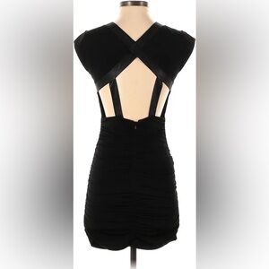 BCBGeneration Women Black Cap Sleeve Mini Dress Size 6